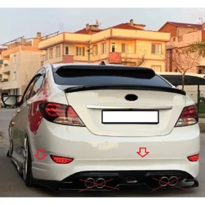 Bodykitartgarage Hyundai Blue Uyumlu Arka Tampon Eki-fiberglass-boyasız