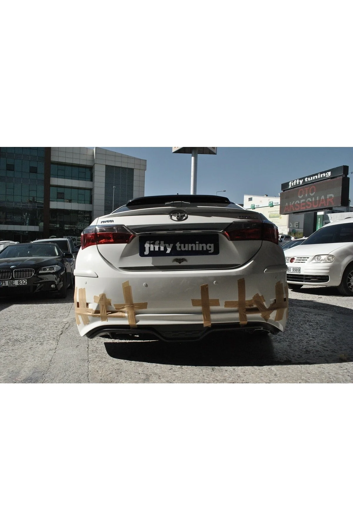 Fifty Tunning TOYOTA COROLLA 2013 ARKA TAMPON EKİ FİBERGLASS BOYASIZ